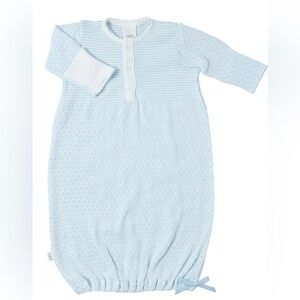 PATY Inc knit gown baby boy placket long sleeve mittens newborn snaps henley